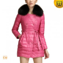 Double Breasted Fur Trimmed Down Coat CW681158 - JACKETS.CWMALLS.COM