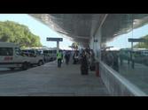 Catching the bus to Playa del Carmen from the Cancun airport