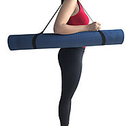 Shop broader Yoga Mat with long carry strap for men & women