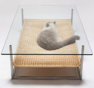 Cat Hammock: Hybrid Glass Coffee Table & Hanging Pet Bed