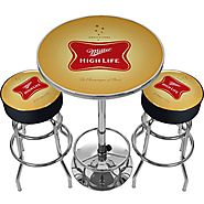 Ultimate Miller High Life Pub Table and Stools Combo