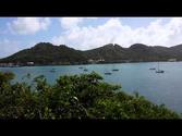 Vista Isla de Providencia desde Santa Catalina, Colombia