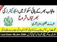 PPSC Educator jobs 2020 - SST Teacher,Headmistress - Online Apply Start || latest jobs