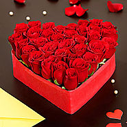 A Beautiful Heart Shaped Rose Day Gift