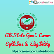 State Govt Exam Eligibility & Syllabus | Career Opportunities