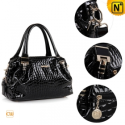 Black Leather Shoulder Handbags Women CW219126 - CWMALLS.COM