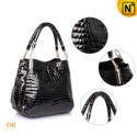 Women Double Handle Leather Handbags CW277613 - CWMALLS.COM