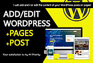 I will add or edit your wordpress pages or posts