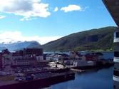 Cunard's Queen Elizabeth Maiden call at Andalsnes, Norway.