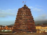 Bonfires in Northern Ireland (eleventh night) Belfast & Bangor