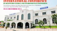 INTERNATIONAL CONFERENCE ON RENEWABLE ENERGY AND ENVIRONMENTAL ENGINEERING 29-31 December 2014