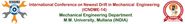 International conference on newest drift in mechanical engineering (ICNDME-2014) - Conferences in India