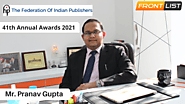 Mr. Pranav Gupta @The 41st FIP Annual Awards For Excellence in Book Production 2021