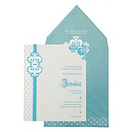 WHITE MATTE PAISLEY THEMED - FOIL STAMPED WEDDING INVITATION : CPY-877 - IndianWeddingCards