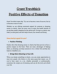 Grant Trevithick-Positive Effects of Donation