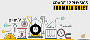 Grade 12 Physics Formula Sheet | TutorEye Blog |