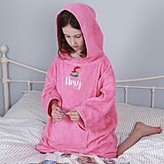 Buy Personalised Mermaid Hooded Poncho | Kids Towels | Towelsrus.co.uk