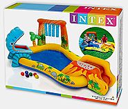 Intex Dinosaur Inflatable Play Center, 98" X 75" X 43", for Ages 2+