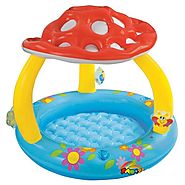 Intex Mushroom Inflatable Baby Pool, 40" X 35", for Ages 1-3