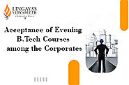 Acceptance of Evening B Tech Courses Among the Corporates