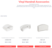 Choose stylish Vinyl Handrail Accessories for your home exterior