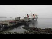 CalMac ferry departs Arinagour Isle of Coll Inner Hebrides Scotland 19.5.13