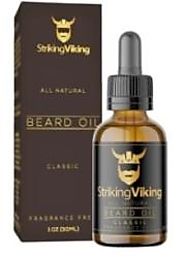 Striking Viking Unscented Beard Oil, 1 ounce - Made in the USA.