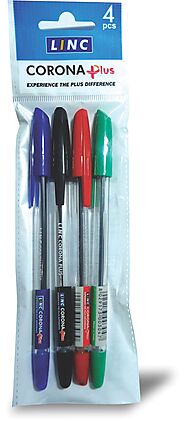Top Smooth Ink Pen Manufacturers in India - Linc Corona Plus Ball Pen