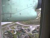 Wideroe turbulent landing in Hammerfest, Norway