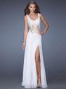 A-line Chiffon Straps Split Front Floor-length Formal Dresses-AUD$ 179.79
