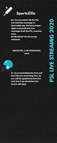 PSL Live streaming 2020 - Sportszilla