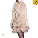 Women Sheepskin Leather Fur Coat CW696899 - cwmalls.com