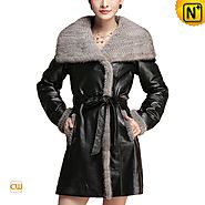 Wellington Womens Fur Leather Coat CW630310