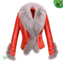 Women Fur Trim Jacket Sheepskin CW611205 - cwmalls.com