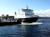 The Argyle ferry docks at the Isle of Bute, Scotland...