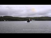 Time lapse of Jura ferry arriving Feolin Isle of Jura Scotland