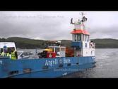 Jura ferry arriving Feolin Isle of Jura Scotland