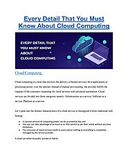 Every Detail That You Must Know About Cloud Computing by Apps Maven - Issuu