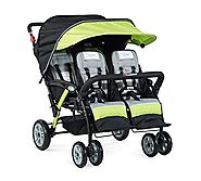 Foundations Quad Sport 4-Passenger Stroller Lime 2020