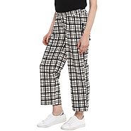 Checkered Ankle Length Trousers – MomSoon Maternity and Nursing Wear