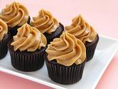 Dark Chocolate Cupcakes with Peanut Butter Frosting