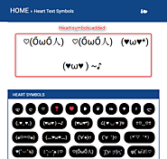 Heart Text Symbols Collection Online - Le Lenny Face Generator