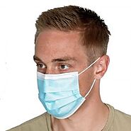 Disposable Face Mask, Pack of 50, Blue