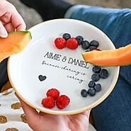 Buy Personalised Enamel Sharing Snack Bowl | Personalised Snack Bowl | Towelsrus.co.uk
