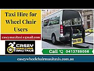 Taxi Hire for Wheel Chair Users