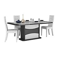 Tymothi White And Grey Extending Dining Table