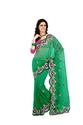 Utsav Pink and Green Designer Party Wear and Wedding Wear Saree