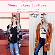 Shop women's long cardigans from Southern Honey Boutique.