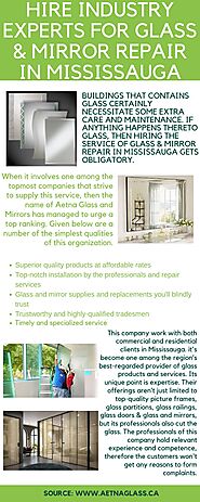 Hire Industry Experts for Glass & Mirror Repair in Mississauga