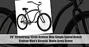 Firmstrong Bruiser 3.0 Beach Cruiser Three Speed Bike Matter Black 26 inch - Best Cheap Mountain Bikes